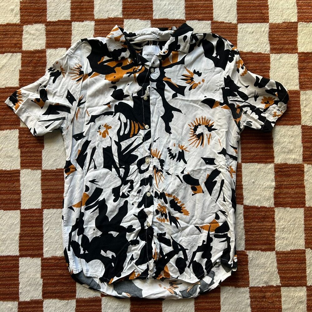 Black and Yellow Button Up